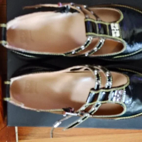 Ganni Everyday Butterfly Mary Jane Black Patent 9 US 39 EU - Picture 6 of 10
